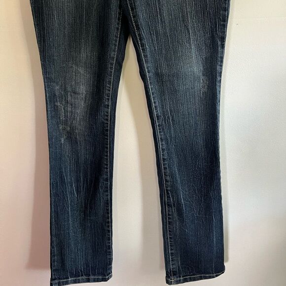 Grane Jeggings Blue Rubbed Denim Low Rise Straight Leg Jeans Womens Size 9 - Picture 3 of 8